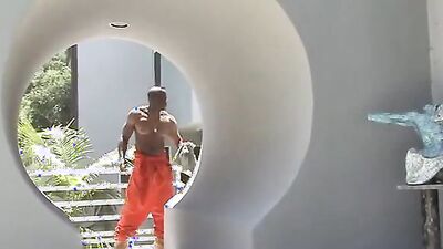 Sexy police woman fucks a big black dick