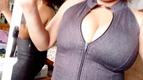 lista para hacer porno casero! me visto sexy y me preparo para ir a follarme a mi padrastro en su aniversario de bodas