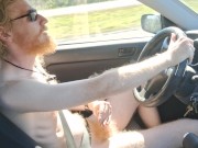Bisexual dude seduced into pumping his wood on the highway