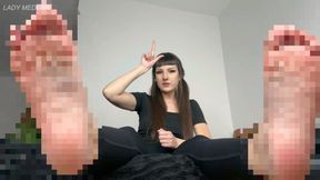 Loser symbol, middle finger & pixel feet JOI for losers