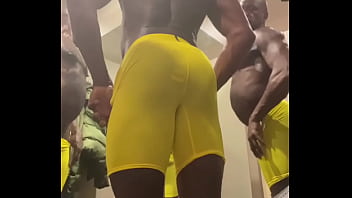 Preview: Fitting Room Lycra Shorts Muscle Butt &amp_ Cock