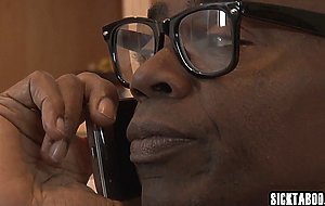 Stepdaughter Abby Rains thanks her black stepdad and sucked his big dick