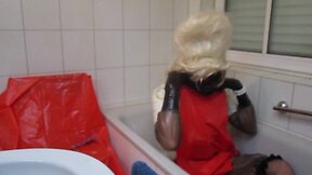 Soaking Up the Sensation: High Heels & Latex in the Shower