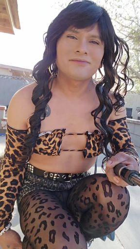 femboy playing with dildo