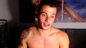 Beautiful Tatted Hunk Jerking Off His Cock