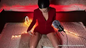 Hot brunette Amy Haze aggressively jerks off your cock on her knees