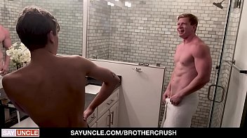 - Hunk Teen Boy Rides His Stepbros Big Cock