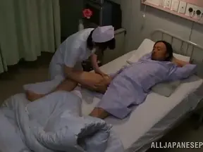 Asian Nurse Seduces Patient for Steamy Hospital Fuck Scene