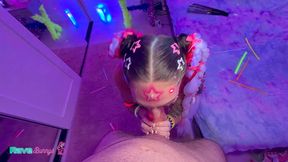 latina selina garcia gets mouth-fucked in an afterparty hookup!