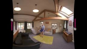 British College Girl Sucks & Fucks Dad's Big Dick! (VR 180 3D)