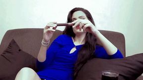 Smoking Girls From Brazil Model Paula CIGAR Video 0041