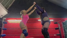 Giantess dominates blonde Barbie
