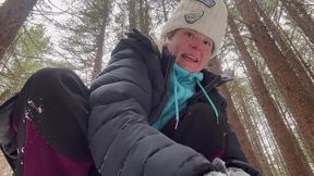 three days at the mountains - pissing, ice play and dildo fuck