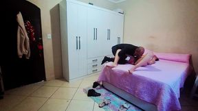 wife waits for her husband to arrive and asks him to get her pregnant.