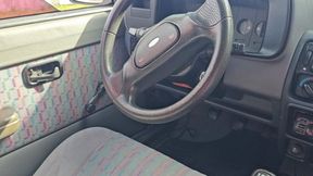 Cold start in heels and driving barefoot