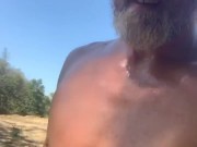 Hot guy naked at a construction site