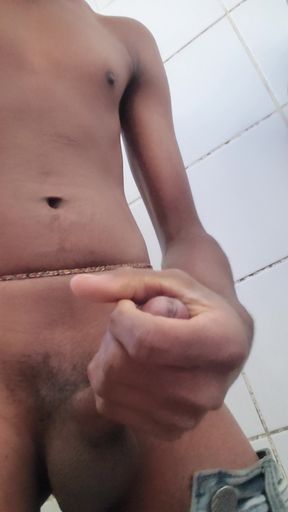 21 Yers Old Teen Boy Handjob in Bathroom