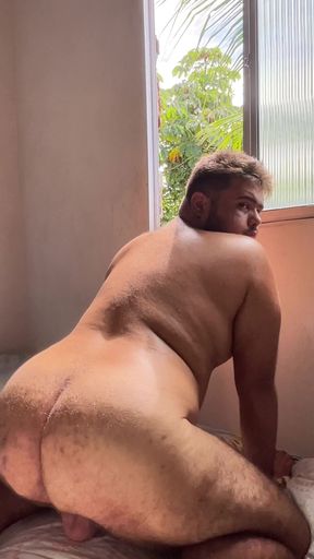 Bear Belly, Throbbing Cock and Very Wet Handjob... Come Watch the Fat Guy Cumming Hot for You