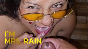 Sultry MILF Mrs  Rain swallows cum