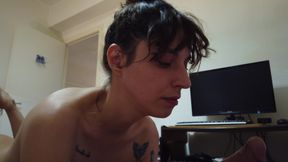 POV Blowjob Delicious Tongue Game in His Cocoon