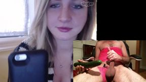 sissy fucks himself with cucumber