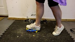 Custom- Adidas Trainers crushing a helpless toy car