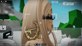 ROBADDIES - AUDITION N&deg_3 - SARA HOT COLOMBIAN GIRL GIVES A BLOWJOB IN THE SWIMMING POOL