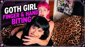 GOTH TRANS & ALT GIRL SHARE A FINGER & HAND BITING OBSESSION