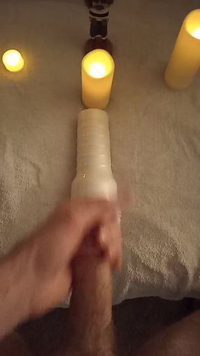 Fleshlight Masturbation by the Candlelight