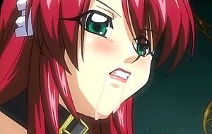 Big busted hentai girl riding intense cock