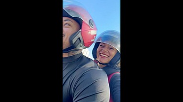Fiz um moto Uber com a Bruna surfistinha pra fazer uma trilha de moto no Recreio não resisti e gozei dentro ( Completo )