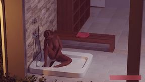 my pleasure 3 - lori kissing first time julian in park then in her bed and julian watching daphne s shower