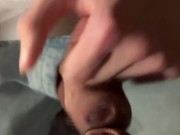 Got horny on a train. Releasing a load I've been saving for 3 days on a mirror