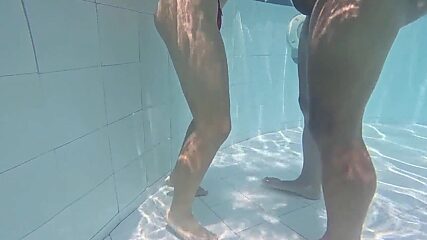 Tiny Bitch in Heat Takes Stranger's Cock Standing Up in Public Pool Fuck