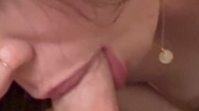 Cute New Girlfriend Sucks Her Boyfriends Big Juicy Cock