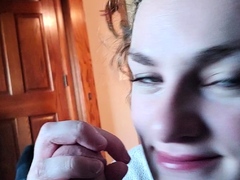 Amateur teen blowjob and cumshot from a guy