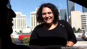 BBW GF takes taxi ride & prick in snatch