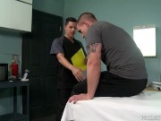 Cute Physician Prescribes His Ass 2 Beefy Jock!!