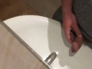 Pissing in a public sink