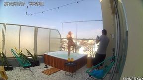 behind the scenes cam - intense sex in the rooftop jacuzzi in argentina - cherry kiss