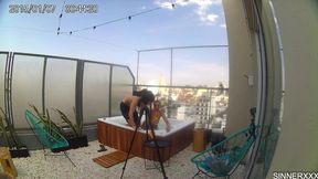 behind the scenes cam - intense sex in the rooftop jacuzzi in argentina - cherry kiss