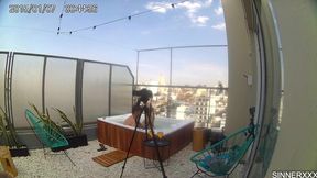 behind the scenes cam - intense sex in the rooftop jacuzzi in argentina - cherry kiss