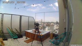 behind the scenes cam - intense sex in the rooftop jacuzzi in argentina - cherry kiss
