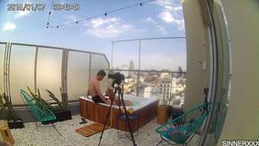 behind the scenes cam - intense sex in the rooftop jacuzzi in argentina - cherry kiss