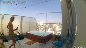 behind the scenes cam - intense sex in the rooftop jacuzzi in argentina - cherry kiss