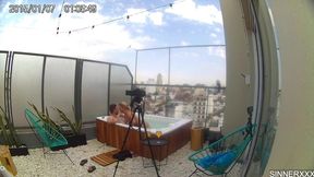 behind the scenes cam - intense sex in the rooftop jacuzzi in argentina - cherry kiss