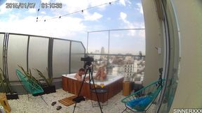 behind the scenes cam - intense sex in the rooftop jacuzzi in argentina - cherry kiss