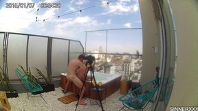 behind the scenes cam - intense sex in the rooftop jacuzzi in argentina - cherry kiss