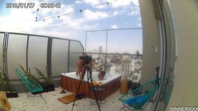 behind the scenes cam - intense sex in the rooftop jacuzzi in argentina - cherry kiss