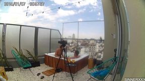 behind the scenes cam - intense sex in the rooftop jacuzzi in argentina - cherry kiss